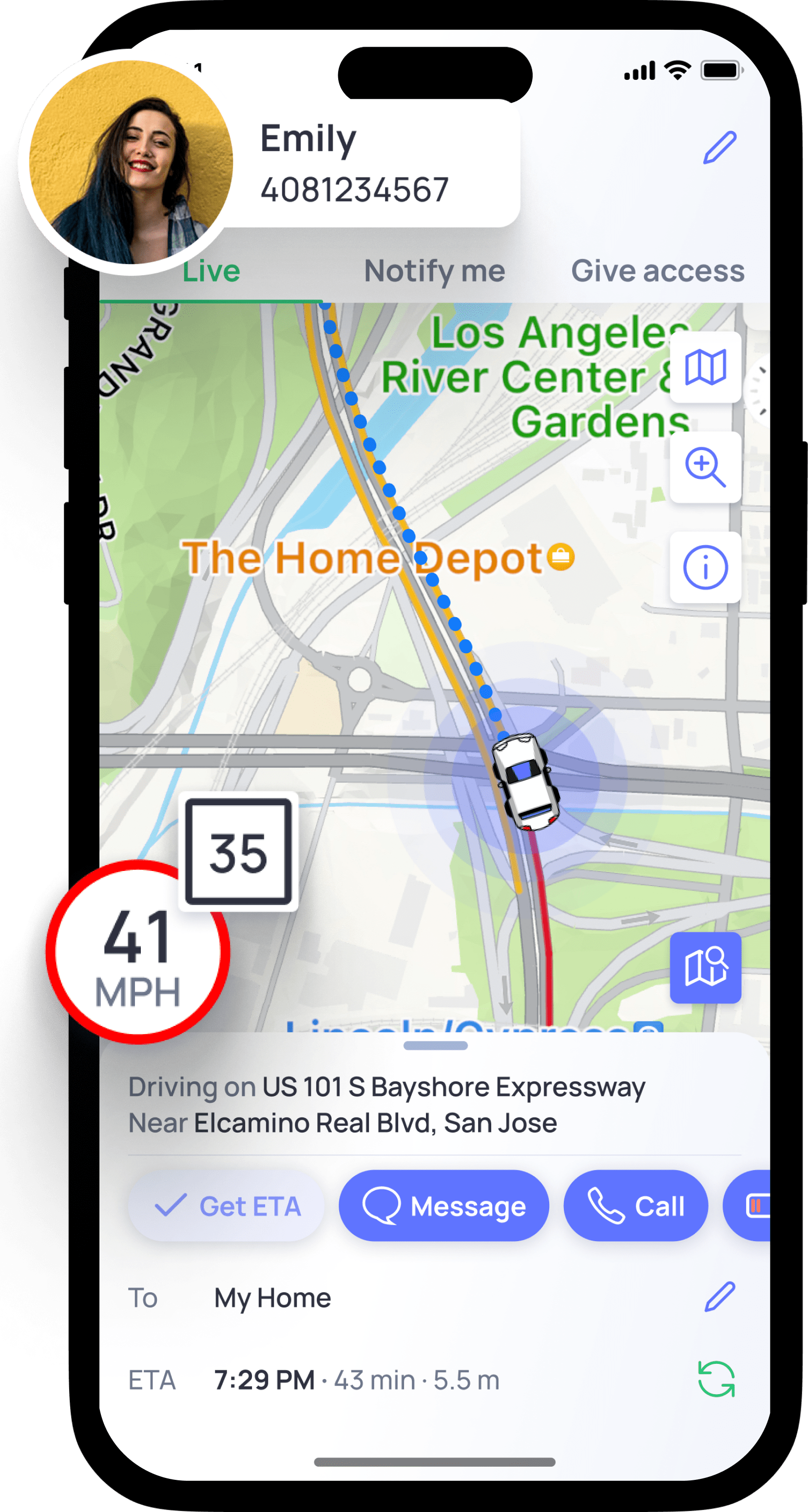 Driving Safely—Live Location, Speeds and Limits