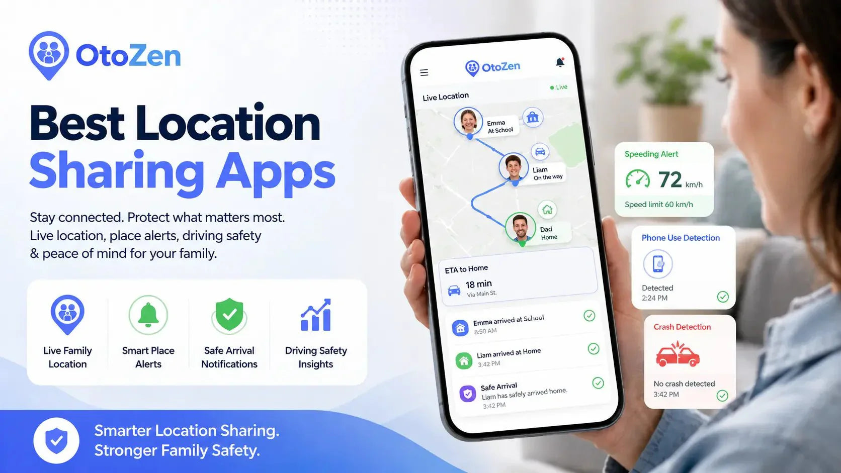 Best location sharing apps showing live GPS location, ETA, place alerts, and family safety features