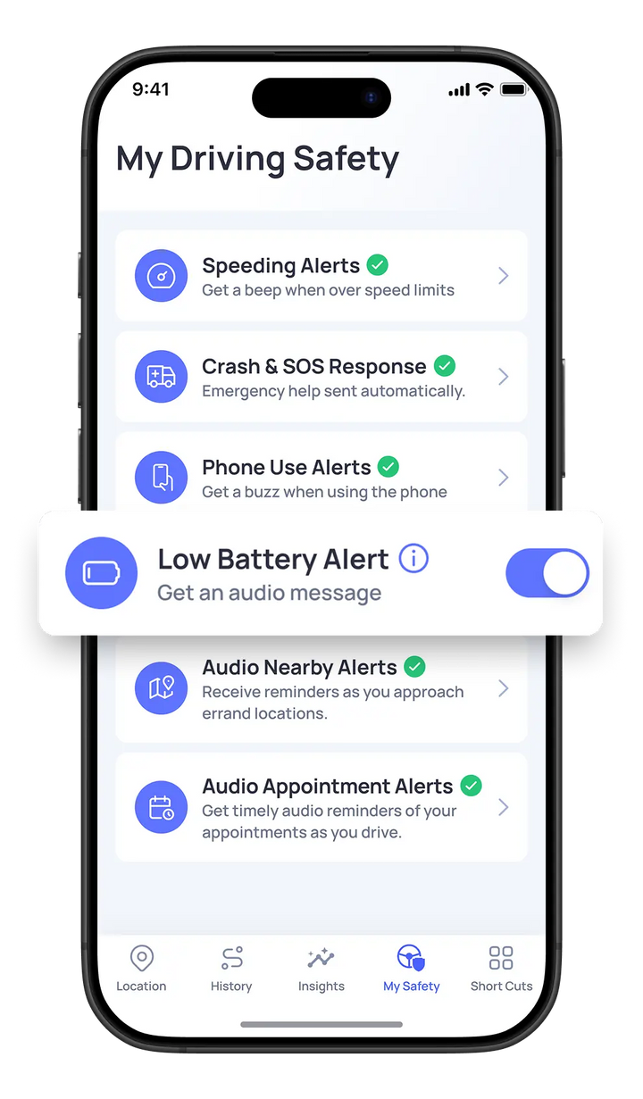 Low Battery Alert in OtoZen